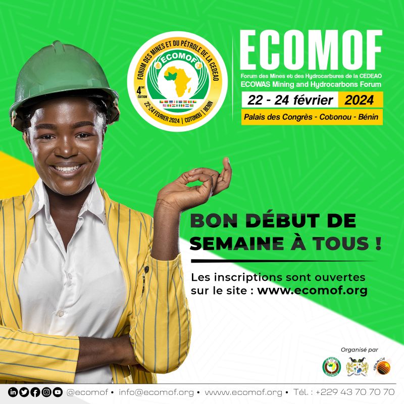 Le gouvernement béninois et la CEDEAO ont organisé l'ECOMOF 2024, qui a commencé ce matin à Cotonou et prendra fin le 24 février.