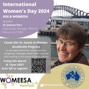 WOMEESA invite la Dre Joanna Parr pour une démonstration sur les géosciences à l’occasion de l’International Women’s Day