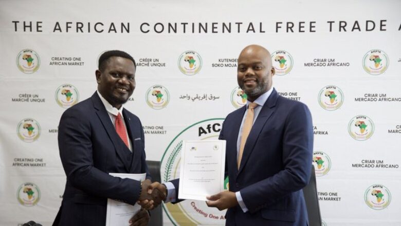 La signature d'un protocole d'accord entre le Secrétariat de la ZLECAf et le réseau de politiques de l'AfCFTA pour le commerce africain