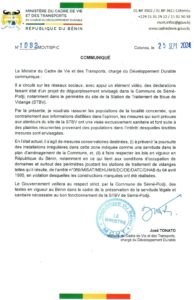 Un projet de déguerpissement suscite des inquiétudes à Sèmè-Podji, affectant potentiellement les zones environnantes de la STBV