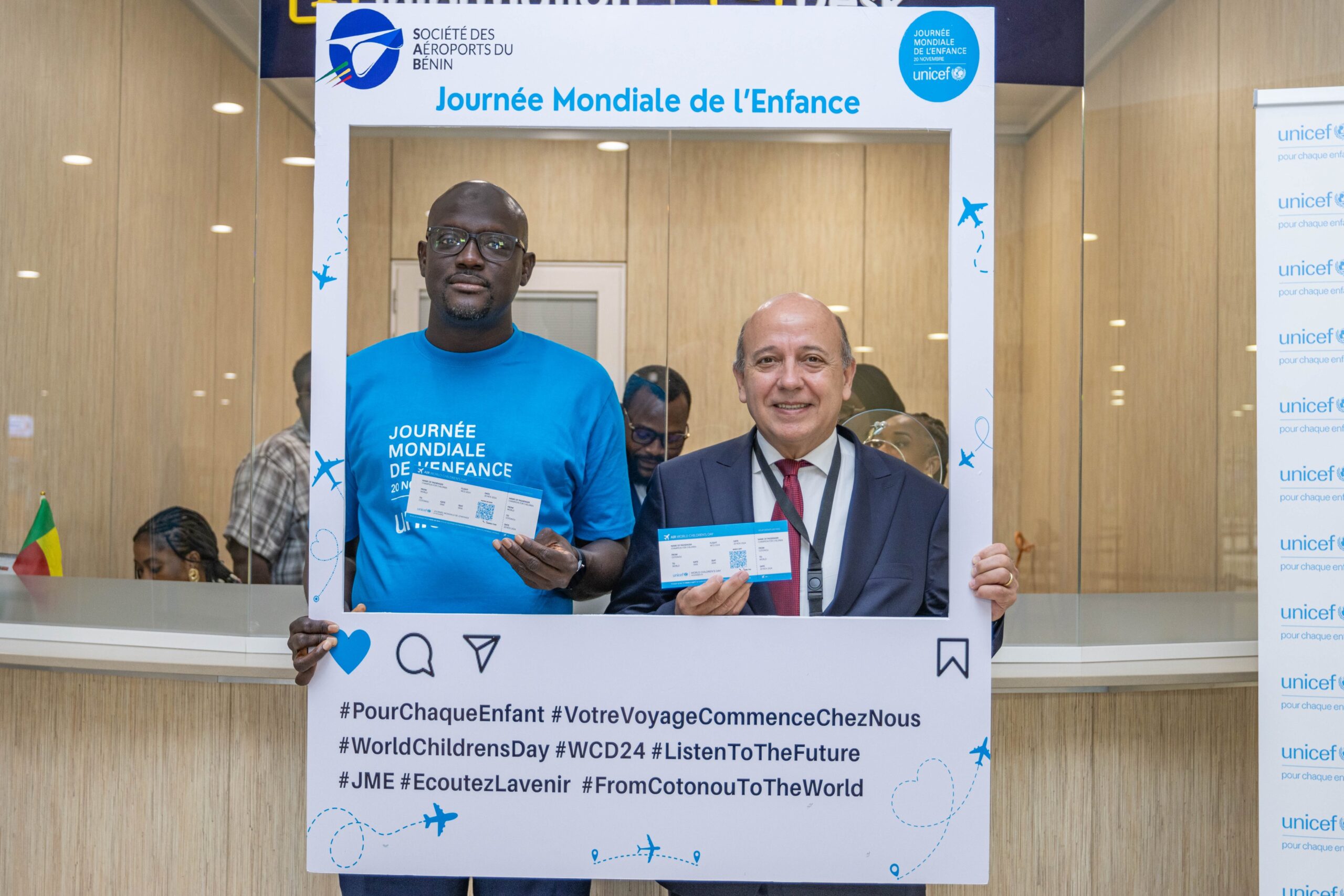 La SAB et l'UNICEF s'unissent pour faire de l'aéroport de Cotonou un lieu d'engagement pour les droits de l'enfant,