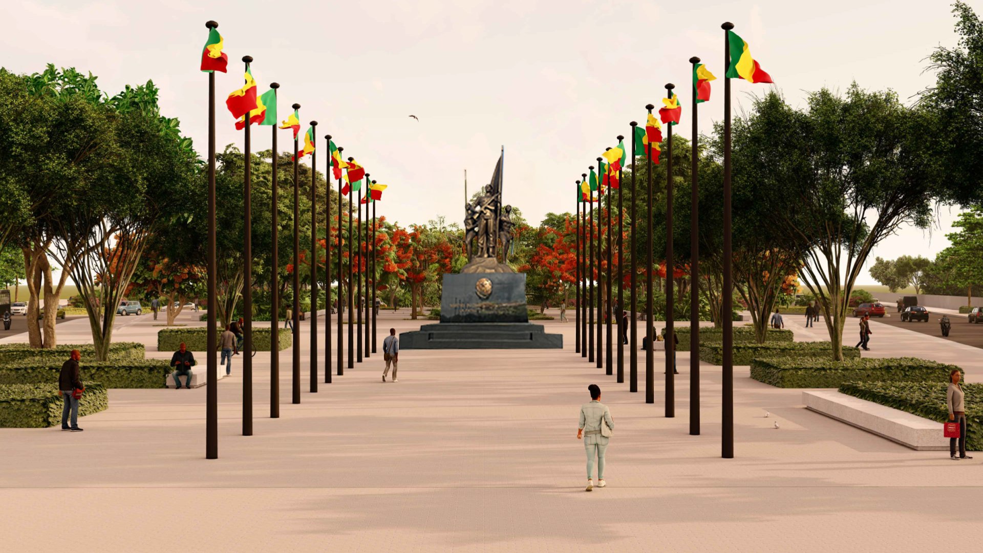 La Place du Souvenir à Cotonou, symbole de la résistance béninoise, se modernise tout en préservant la mémoire des martyrs de 1977.