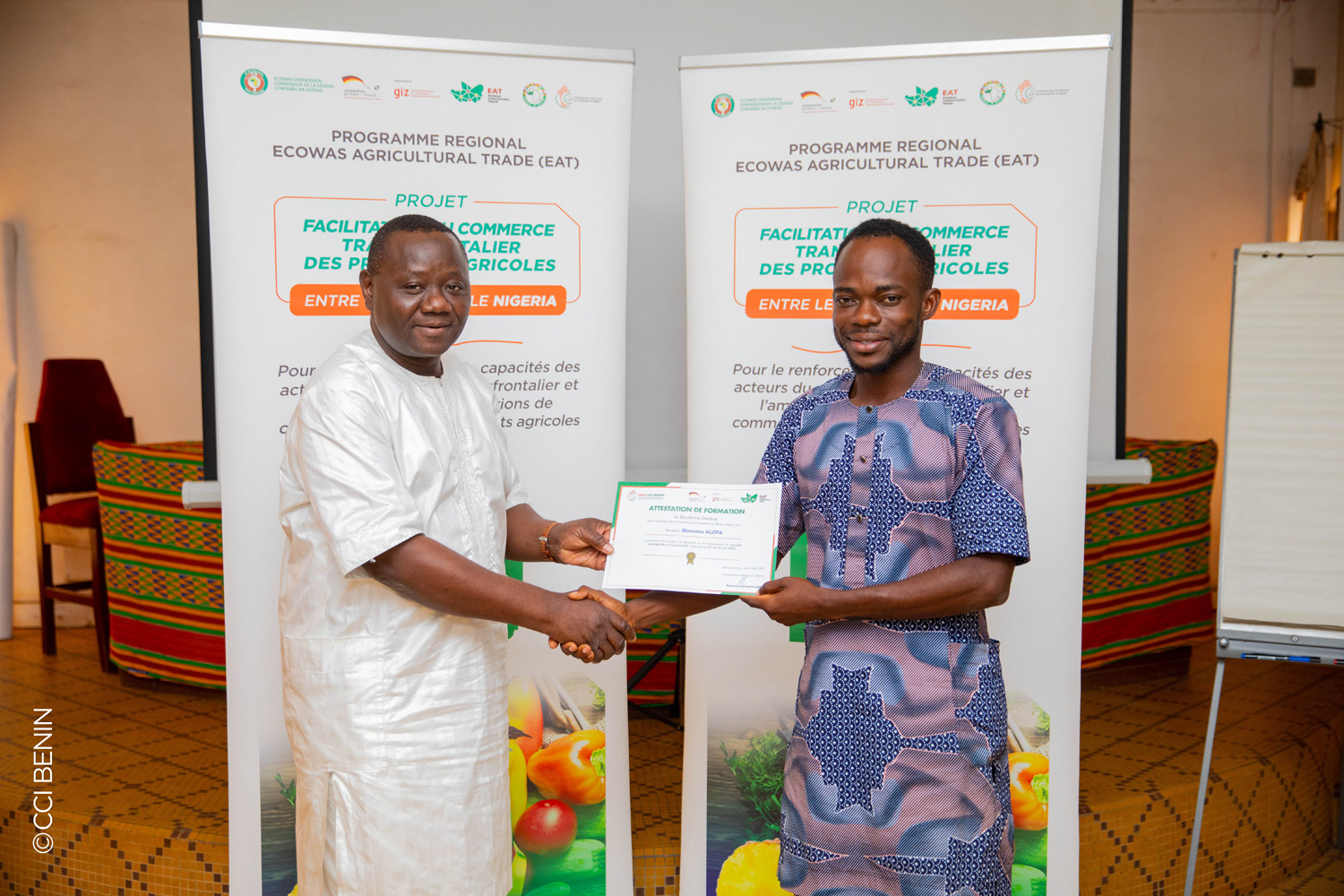 À Abomey-Calavi, le programme ECOWAS EAT a formé intensivement des entrepreneurs agricoles béninois, notamment du secteur de l'ananas,