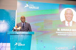 Première édition du Prix Gazelle à Cotonou : 10 entreprises récompensées pour leur croissance 2019-2025. Trophées remis par la CCI Bénin et CADRECO au Novotel Orisha.
