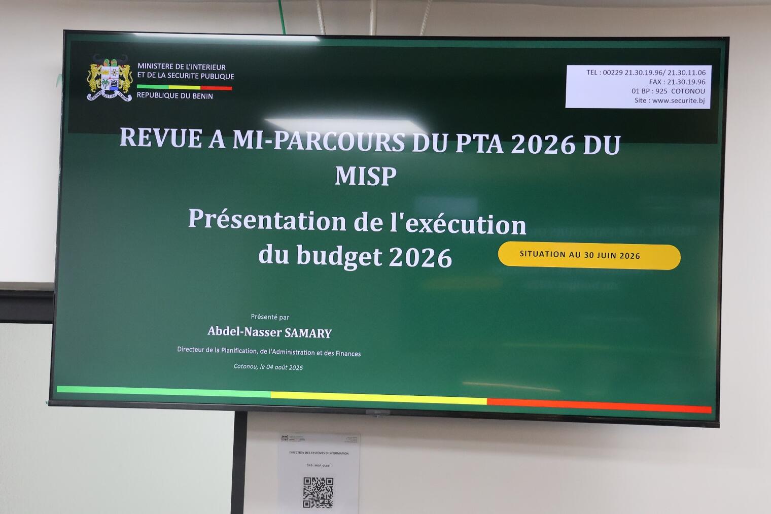 Ministère intérieur Bénin